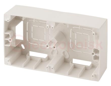 Коробка наклад. монтажа 2 поста, Эра12, слоновая кость 12-6102-02 ЭРА