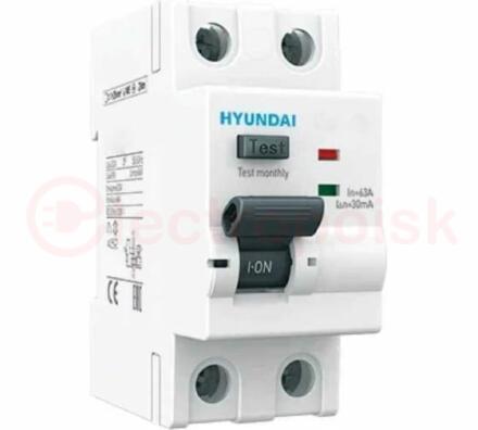 Устройство защитного отключения HRC63S 2PG4S0000C 00016F 2 полюса, 16A, 30mA (STANDARD)