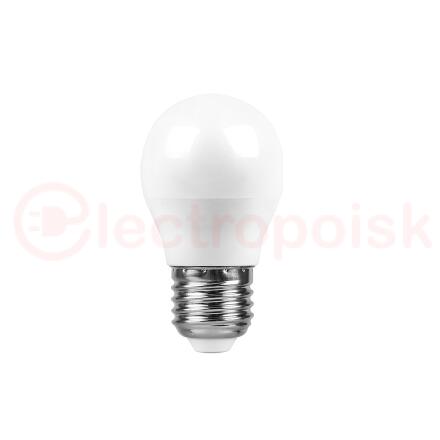 Лампа светодиодная LED 7вт Е27 теплый матовый шар