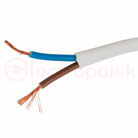 Провод силовой  ШВВП 2х0.75белый  ТРТС