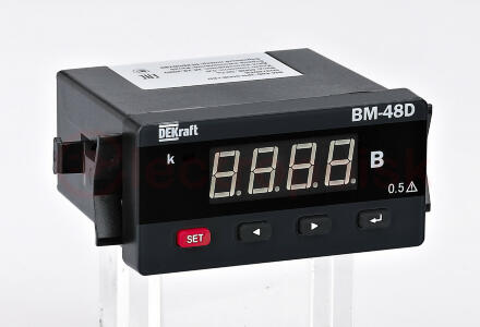 Вольтметр цифр. 96x48мм однофазный, вход 100В, выход RS485, LED-дисплей ВМ-48D